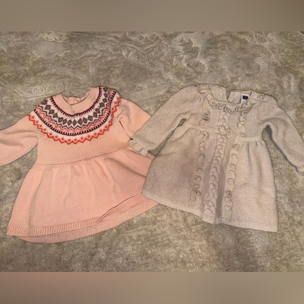 Jamie and Jack Knit baby dresses 0-3 month EUC